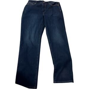 Soft Surroundings Straight Leg Jeans, Classic Denim Blue, Women's Size Large
